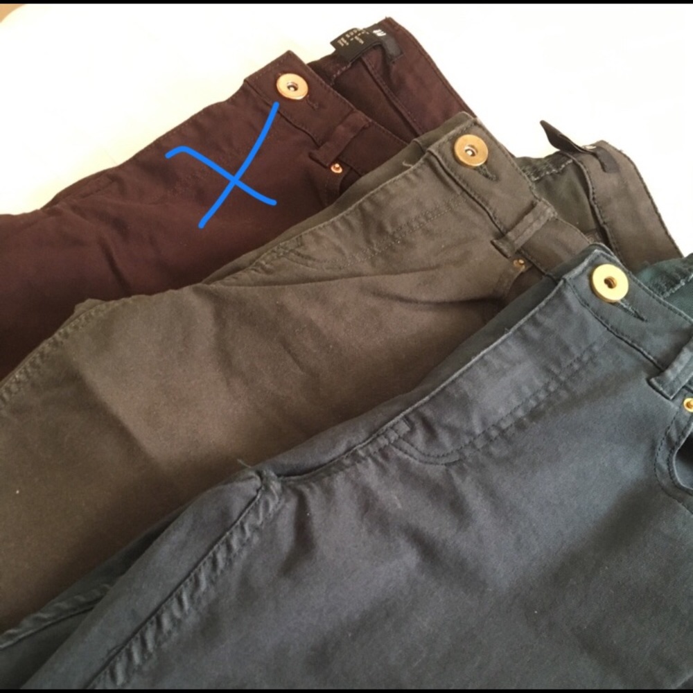 H&M skinny stretchy jeans - GREEN AND BLUE ONLY